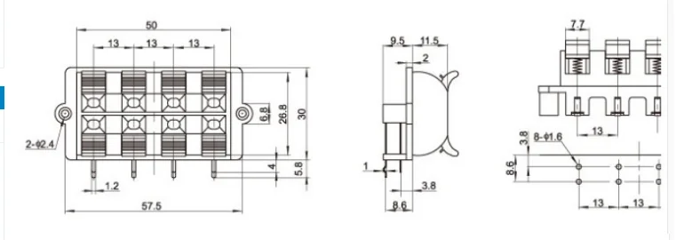 Cltgxdd 1 stücke 2 3 4 6 8 10 12 14 Positionen Stecker Terminal Push-In Jack Last Frühling audio Lautsprecher Terminals Steckdose Clip – Detail 5