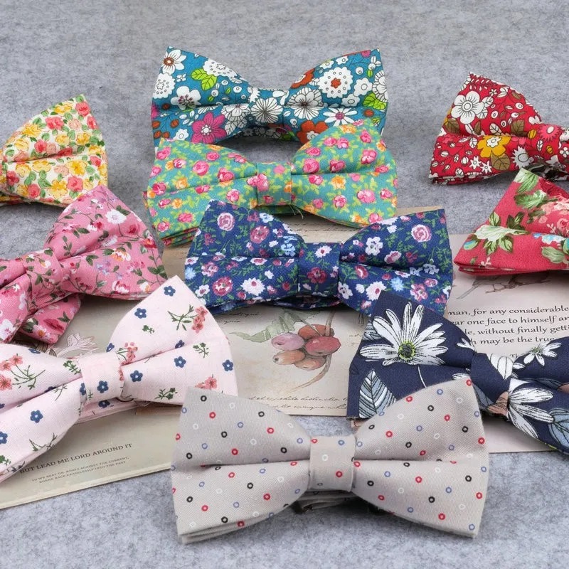 Marke Neue Männer Mode Retro Blume Drucken Bogen Krawatten Für Mann Casual Schule Jungen Katzen Muster Neck Tragen Bowtie Zubehör schmetterling