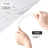 Replacement Straws for Stanley 40 oz Cup Tumbler, 12 Pack Clear Reusable Plastic Straws, 2 Straw Brushes,for Stanley Cup 4