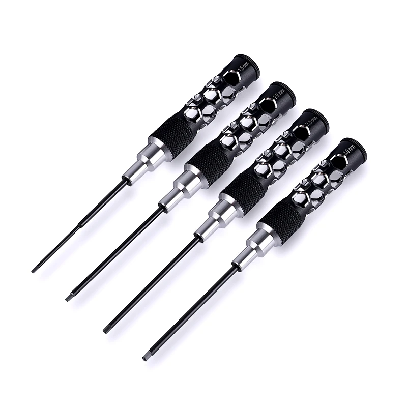 Tournevis hexagonal précision 1.5-3.0mm lot 4 pour RC