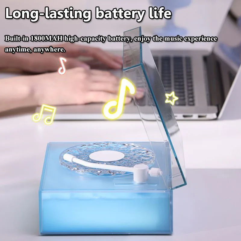 Portable White Noise Bluetooth Speaker Stereo Surround Sound Sleep Aid Music Box TF Card MP3 Music Player RGB Projection Light