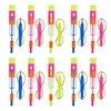 1-16pcs Amazing Light Toy Arrow LED Light Outdoor Party Fun Gift Rubber Band Ejector Night Light Rocket Helicopter Flying Toy 2