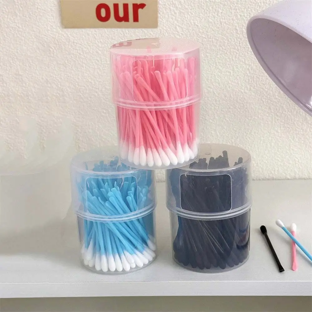 100Pcs/set Eyelash Extension Glue Removing Double Head Cotton Swabs Cotton Bud Nose Lipstik Ear Cleaning Makeup Cotton Stick