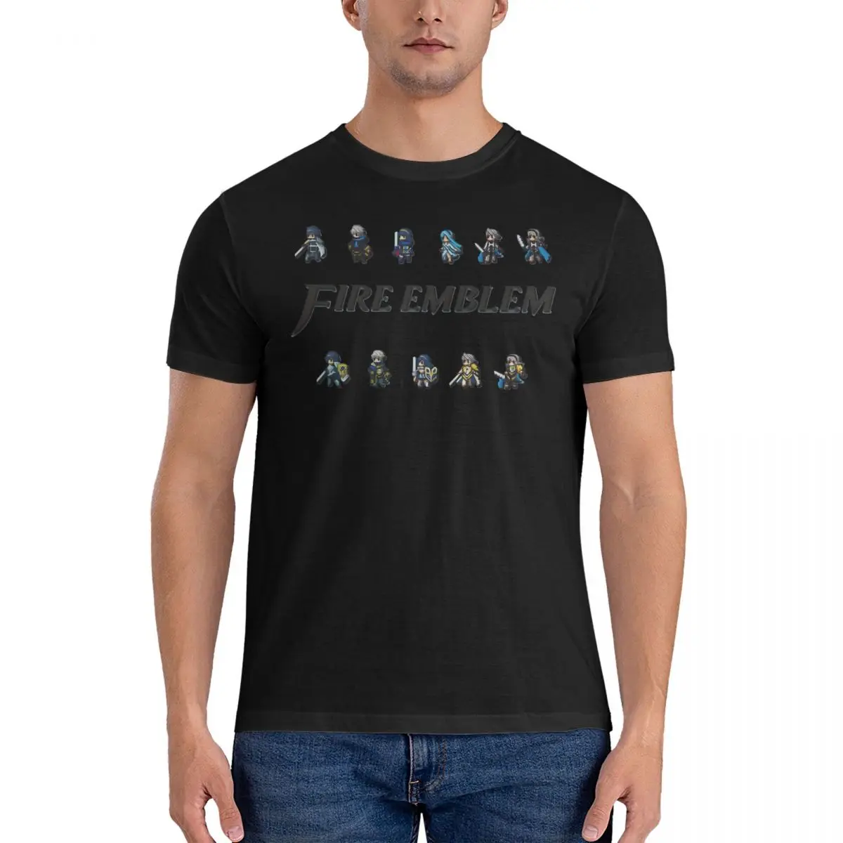 thumbnail image 1 of Camisetas 3DS LORDS para hombre, algodón puro, divertidas, cuello redondo, Fire Emblem, manga corta, recién llegadas., 1 of 7