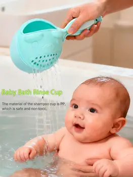 Tazza per il lavaggio della testa del bambino, tazza per shampoo, tazza per il lavaggio del viso per neonati e bambini, tazza per il risciacquo con protezione per gli occhi