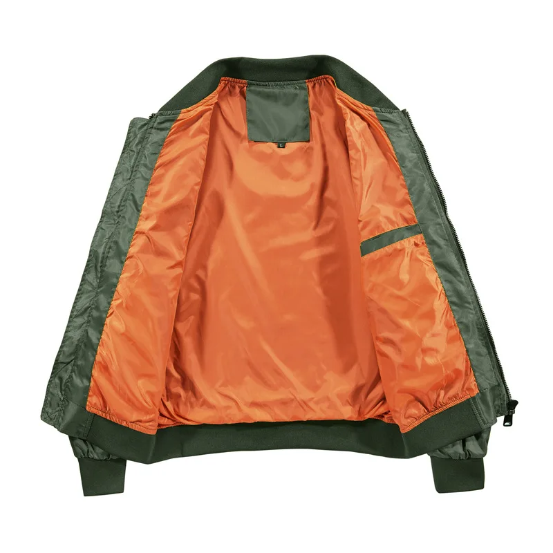 Frühling Herbst Militärjacke Herren Outdoor Freizeitjacke Herren Einfarbig Fliegermantel Herren Varsity Jacke Für Herren_voghion.com