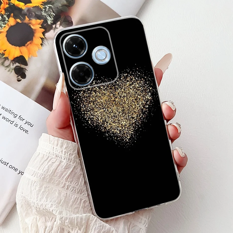 Luxury Painted Clear Silicone Phone Case - Soft Shell Cover for Xiaomi Redmi 13 Series