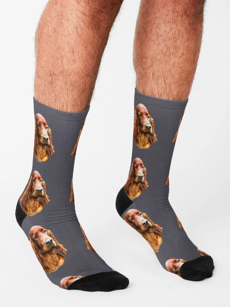 Irish Setter - Glamorous Dog!Socks Anti-Slip Socks Happy Socks Men