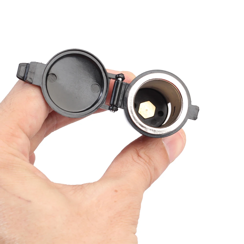 Cigarette Lighter Power Socket with Waterproof Cover Case Cigarette Lighter Power Supply Socket for Auto Tractor Boat Motorcycle