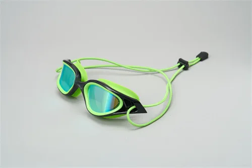 Adult Swim Goggles Men Rope Head Colorful Electroplated Polarized Light Waterproof and Anti-fog Outdoor Swimming Goggles