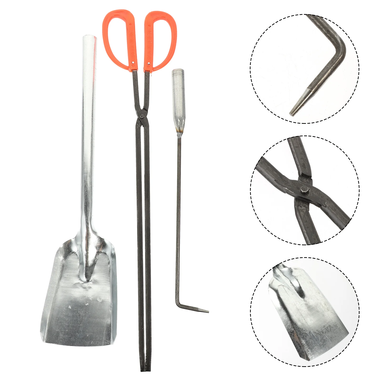 Durable Fireplace Tools Set with Fire poker and Fire Hook Essential Accessories for Home and Garden fireplace tools set