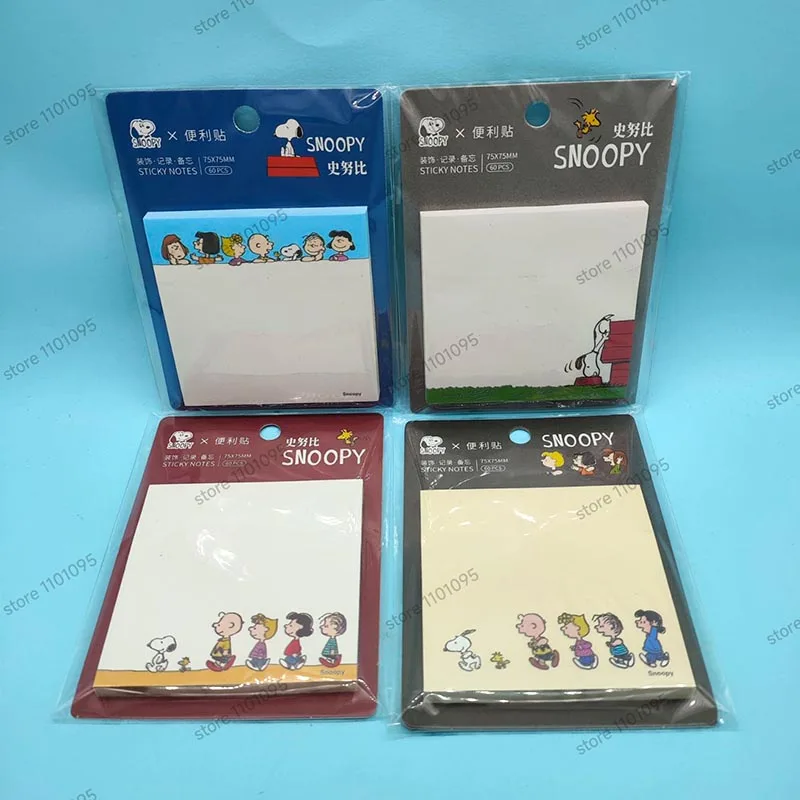 4pcs/lot Cute Snoopy Memo Pad Sticky Notes Label Notepad Post Kawaii Stationery Office School Supplies Kids Gift 6