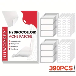 Hydrocolloid Acne Patch - Clears Skin, Soothes & Heals, Large Circular Spot Treatment (390pcs)