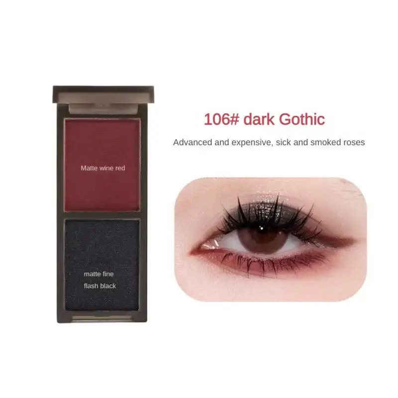 Biya 2 Colori Matte Eyeshadow Palette Glitter Eye Shadow Waterproof Glitter Eye Pigment Matte Shimmer Shine Eye Shadow Cosmetic