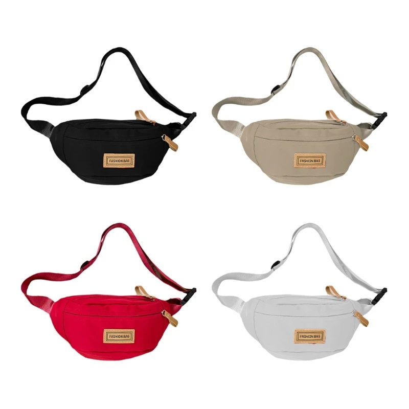 

Waist Bag Nylon Fanny Pack Large Capacity Sports Belt Bag Chest Bag for Teens Unisex Crossbody Waist Pack Shoulder Bag