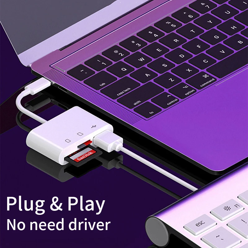 Memory Card Reader Type C Adapter TF CF SD OTG Writer for IPad Pro Huawei Macbook Samsung Xiaomi