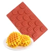 DIY Cute Round Waffle Making Mold Practical Chocolate Making Tool Aroma Candle Silicone Mold Food Grade Silicone Baking Supplies 3