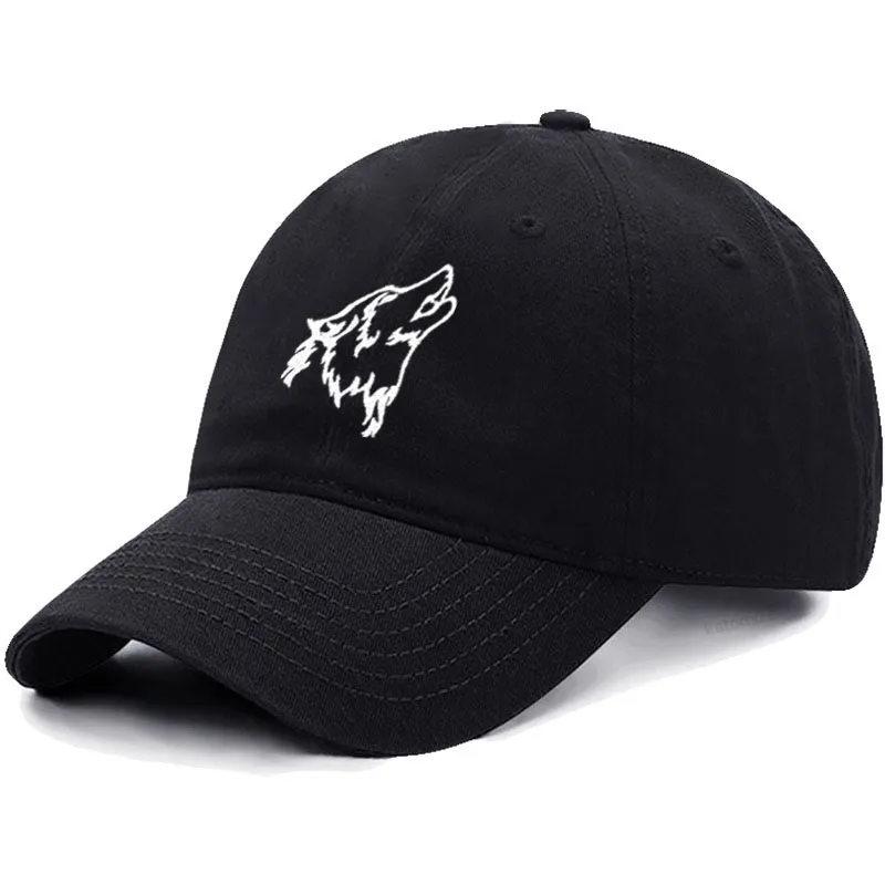 Wolf howl Embroidery Soft Cotton Men Baseball Cap Women Hat Sport Visors Snapback Cap Breathable Outdoor Sun Hat Dropshipping 3