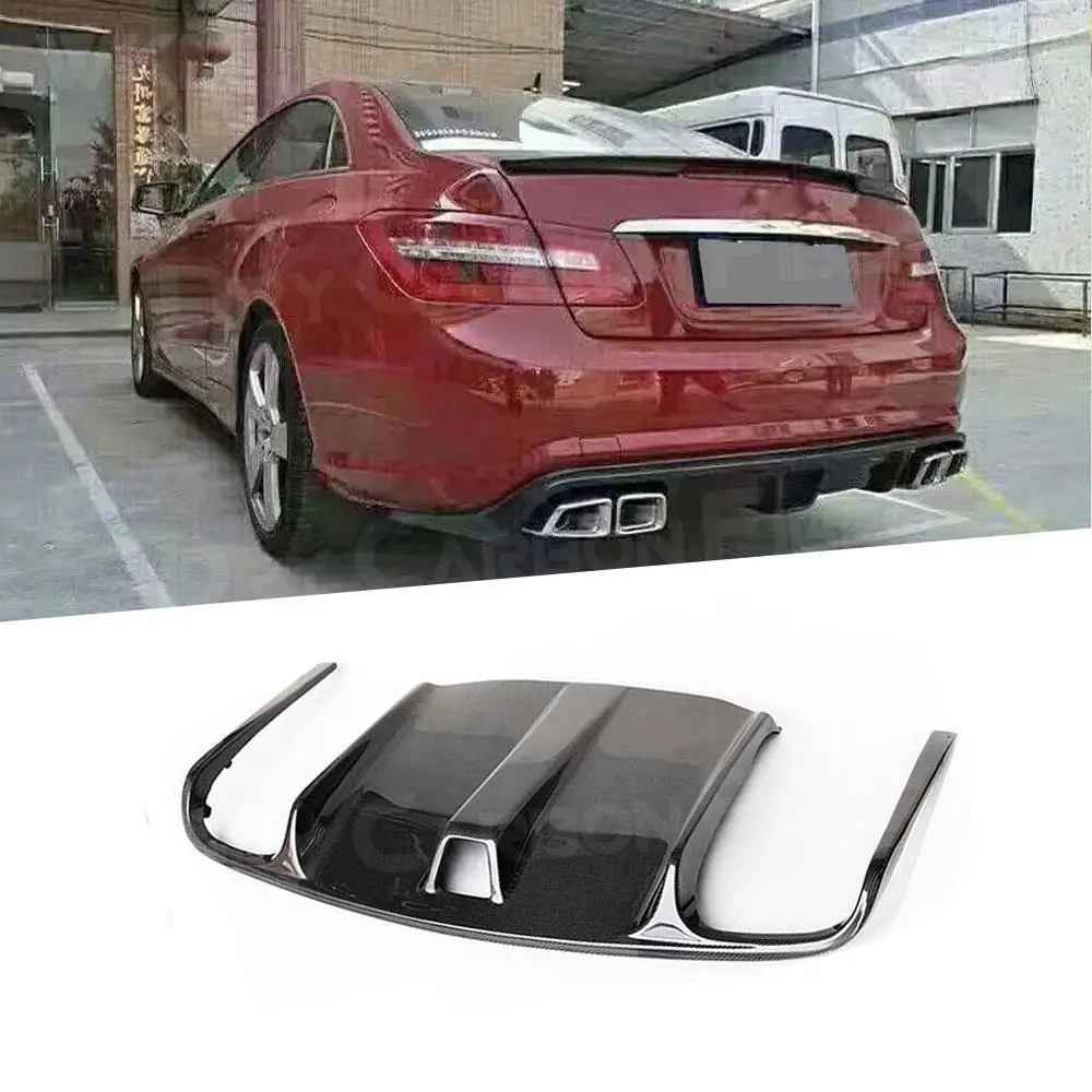 Carbon-Fiber-Rear-Bumper-Lip-For-Benz-E-Class-W207-C207-Coupe-E260-E300 ...