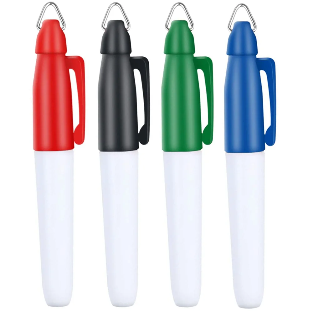 4PCS 골프 공 마커 펜 교수형 후크 그리기 정렬 마킹 스텐실 골프 공 라인 마커 도구
