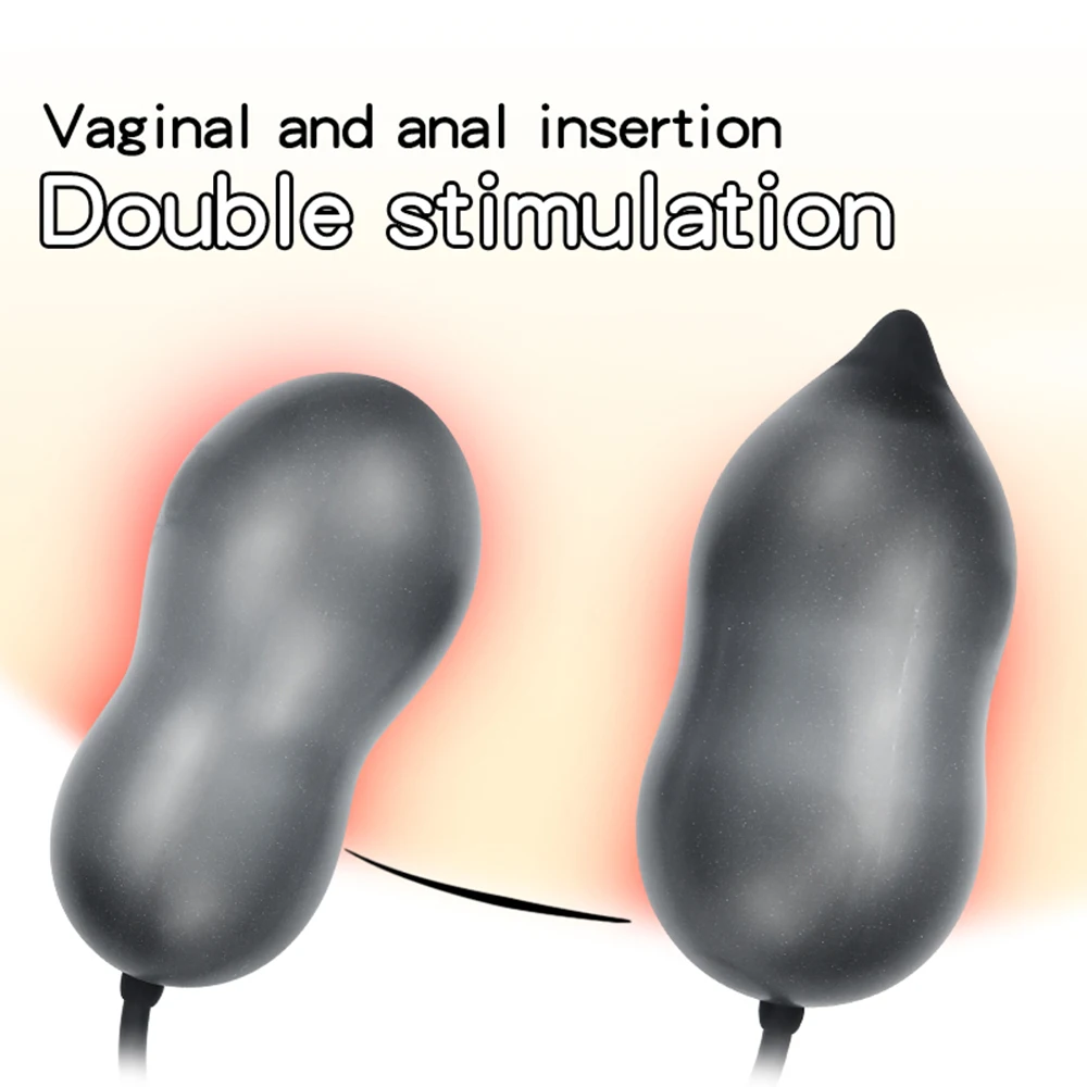 Anal Plug Inflatable Dildo Sex Toys for Adult Women Men Couples Tool Butt Dilator Expander