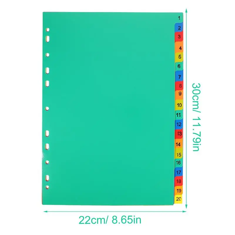 Notebook Binder Dividers 20pcs