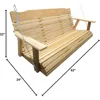 5' Natural Cedar Porch Swing,  Includes Chain & Springs 6
