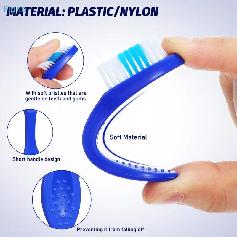 ♬ 초극세모 칫솔 세트, 민감한 잇몸을 위한 미끄럼 방지 손잡이가 있는 딥 클리닝 수동 칫솔
