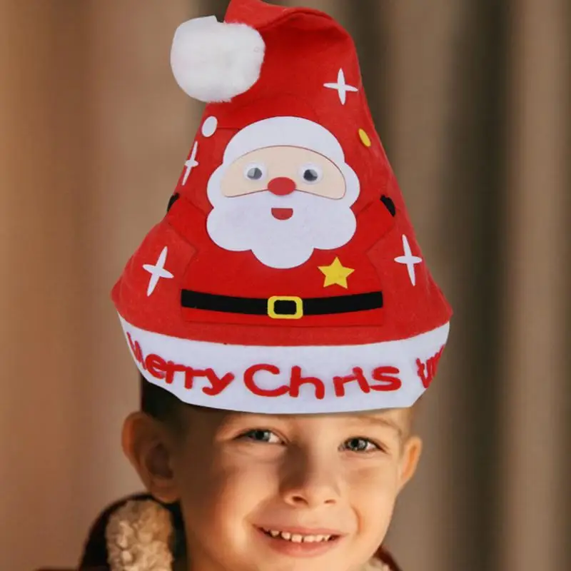 Christmas Hat Handmade Set Cartoon Christmas Hat Making Kit Children Kit Holiday Craft Supplies For Home
