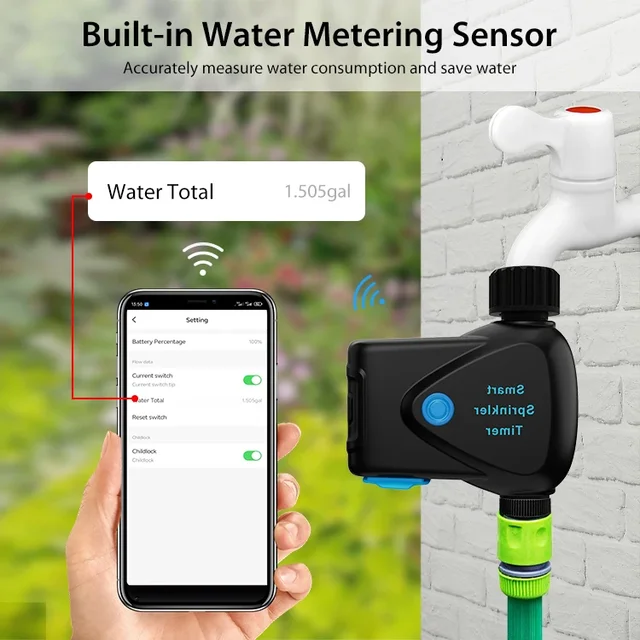Smart Watering Timer Bluetooth Gateway Remote Control Courtyard Automatic Watering Timing Irrigation Controller Water Valve 6