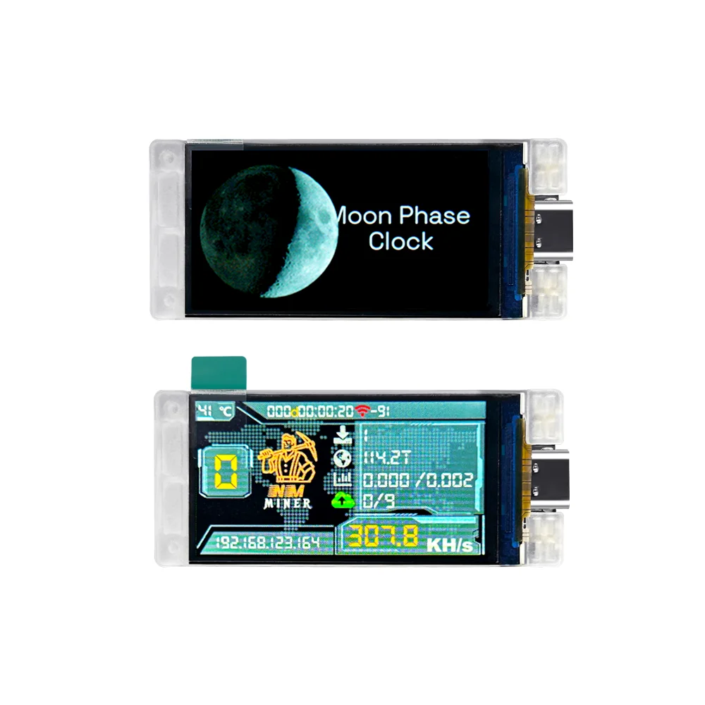 Bitcon Nerd Miner BTC Crypto Solo Lottery 310KH/s Heltec Vision Master T190 Win BTC with Low Power Consumption WiFi Connection