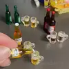 Cute Miniature Simulation Mini Beer Water Bottle Drinks Model For Barbies Ob11 Dolls House Accessories Kids Playtend Play Toys 4