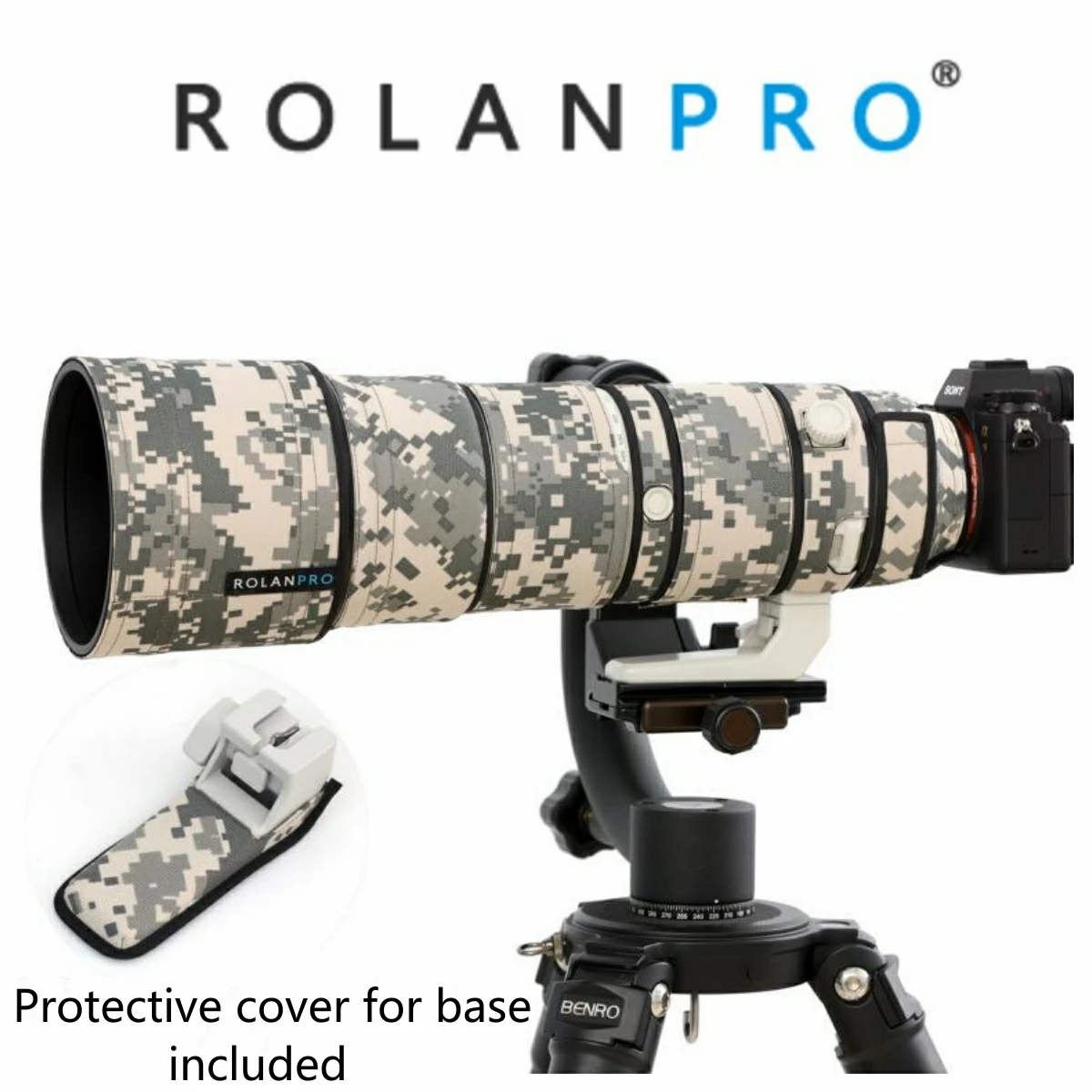 ROLANPRO Waterproof Lens Coat for Canon RF 100-400mm F5.6-8 IS USM Camouflage Rain Cover Lens Sleeve for Canon RF 100 400mm Case - 44