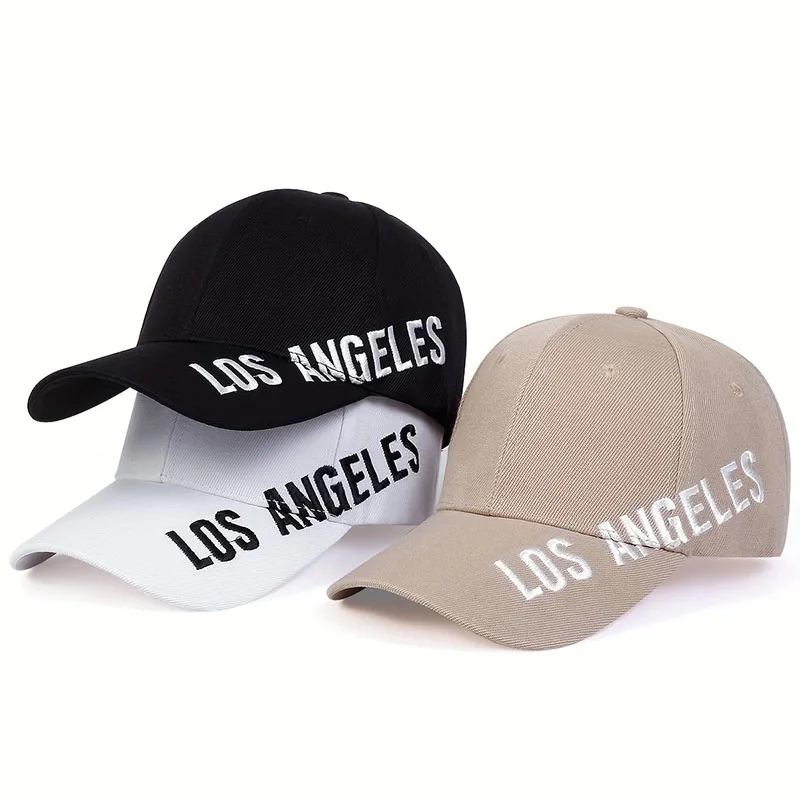 Unisex Los Angeles Brief Stickerei Baseball Caps Frühling Herbst Outdoor Einstellbare Casual Hüte Sonnenschutz Hut Sport Kappe – Detail 1