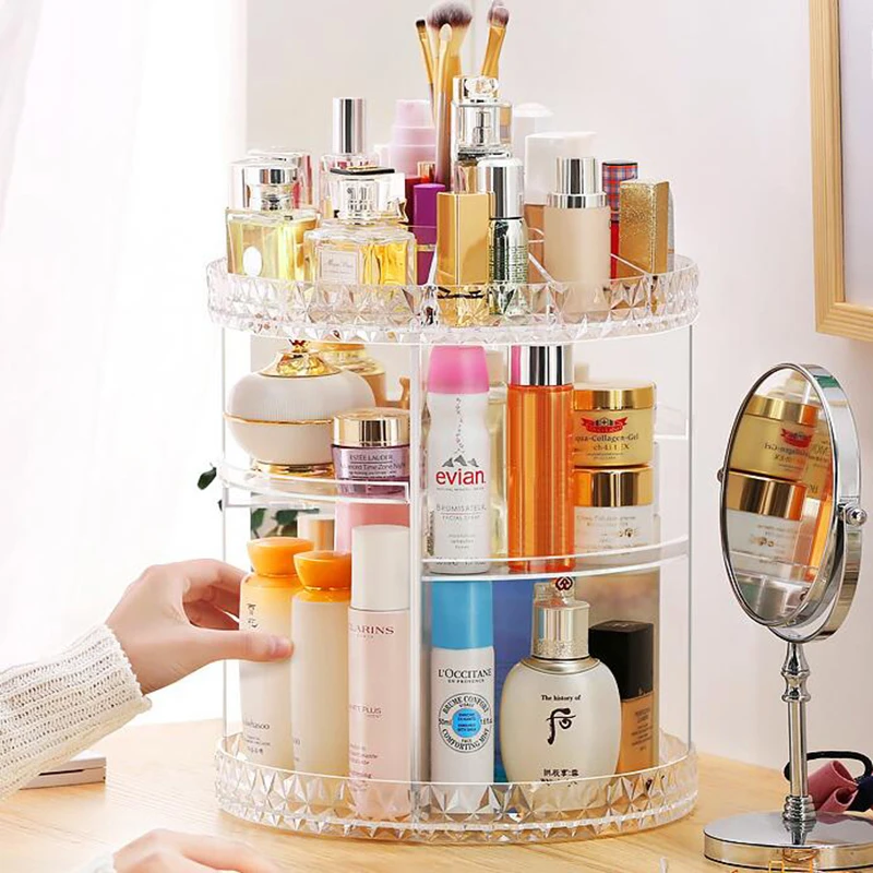 Acrylic Cosmetics Storage Shelf Holder  Makeup Organizer Acrylic Shelf -  Cabinet - Aliexpress