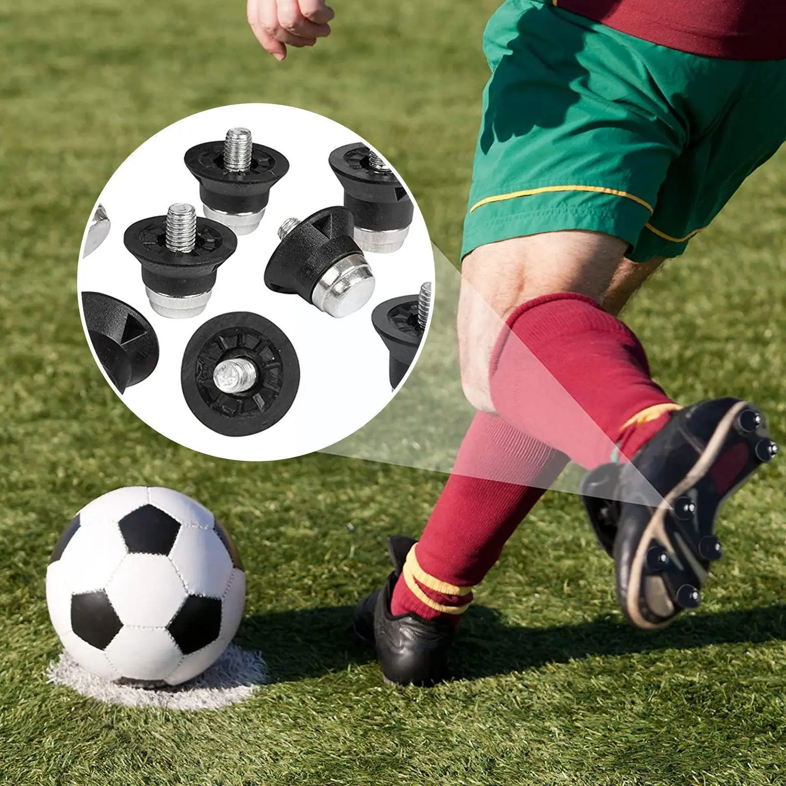 

12 PCS/Set Football Boot Replacement Spikes 13/15mm Durable Football Boot Studs For M5 Threaded Football Boots O9E3