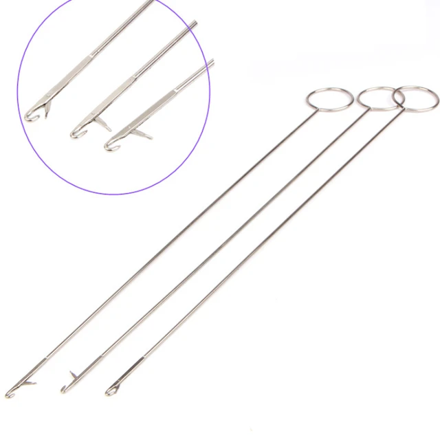 2/1pcs Stainless Steel Sewing Loop Turner Hook Turning Fabric Tubes Strap  Rope Threader Handmade DIY Quitling Tools Accessories - AliExpress