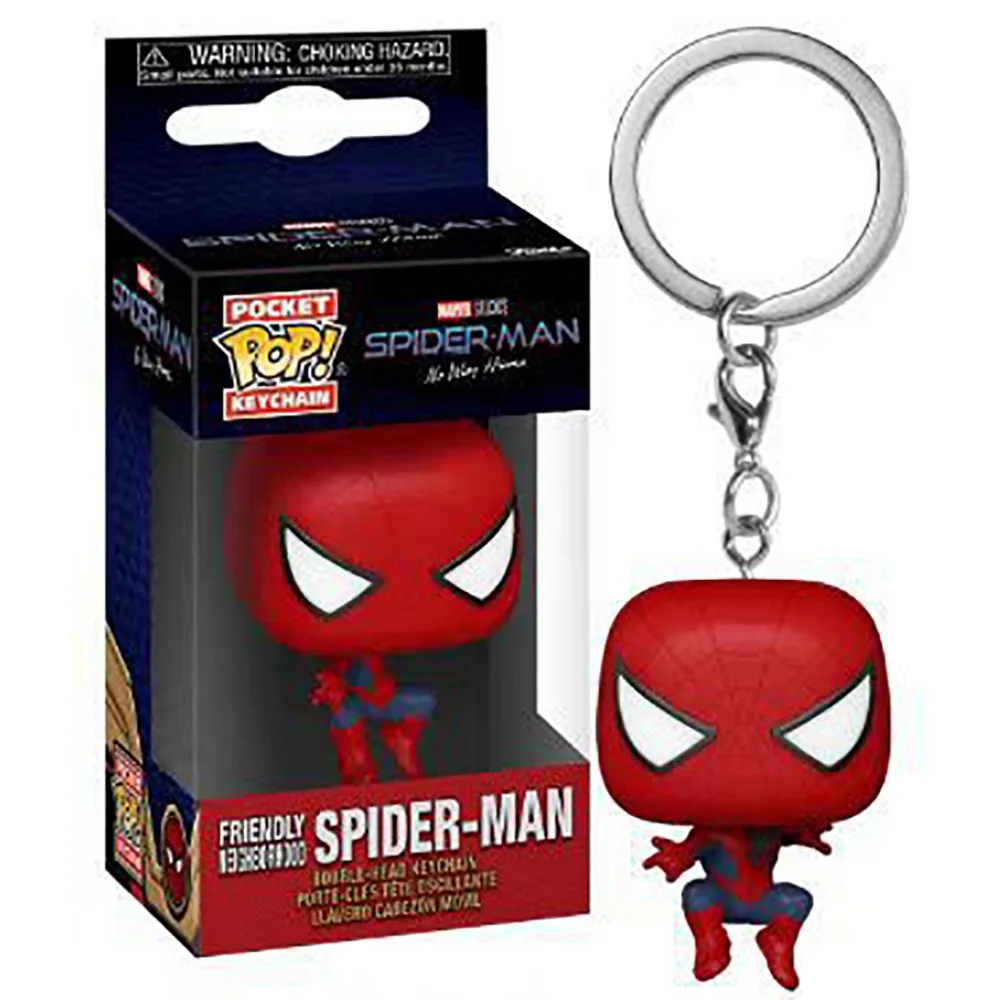 FUNKO Pocket Keychain Marvel Spider Man Multi Form Styles Film Comics Kawaii Cool Periphery Backpack Pendant Keychain Child Gift 3