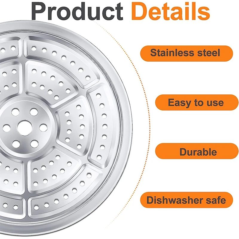 18cm to 26 cm Cooker Canning Rack for Pressure Canner Stainless Steel Compatible with Presto JT219 steamer rack
