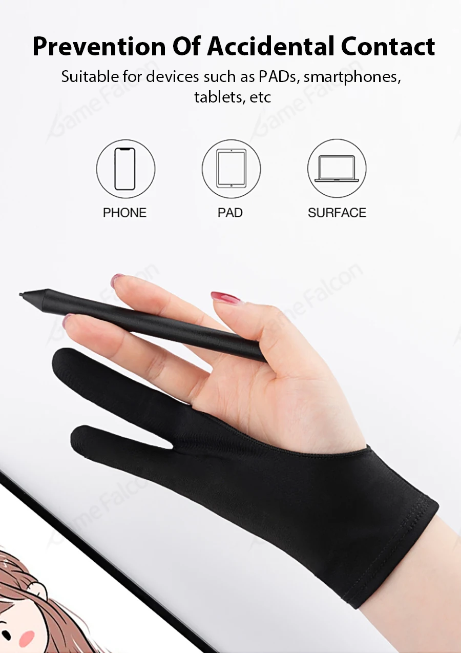 tablet, telefone, desenho, luvas de escrita para