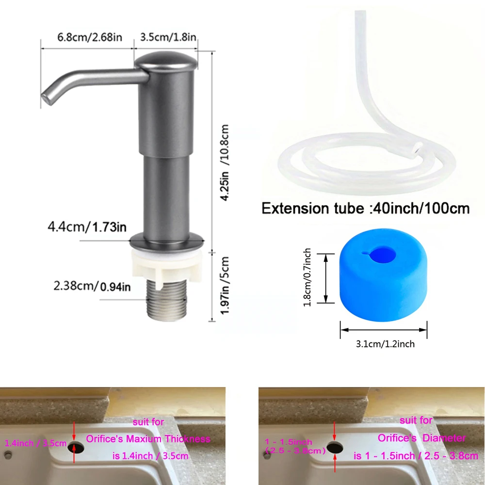 Kitchen Sink Liquid Soap Dispensers With Long Soft Tube Plastic Pump Useful Household Tools soap dispenser soap liquid box pressing soap liquid box