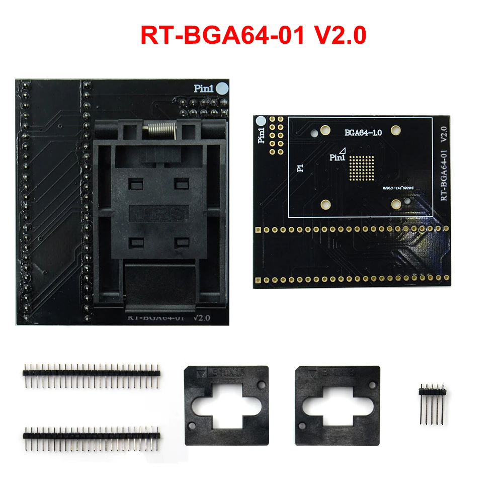 BGA24 クラムシェルプログラミングソケットピンピッチ 1.0 mm ICサイズ 6x8 mm ピングリッド 5x5-1 ハイパーRAMシリーズ NOR フラッシュパラレル (ISA) NOR フラ | BGA24 クラムシェルプログラミングソケットピンピッチ 1.0mm