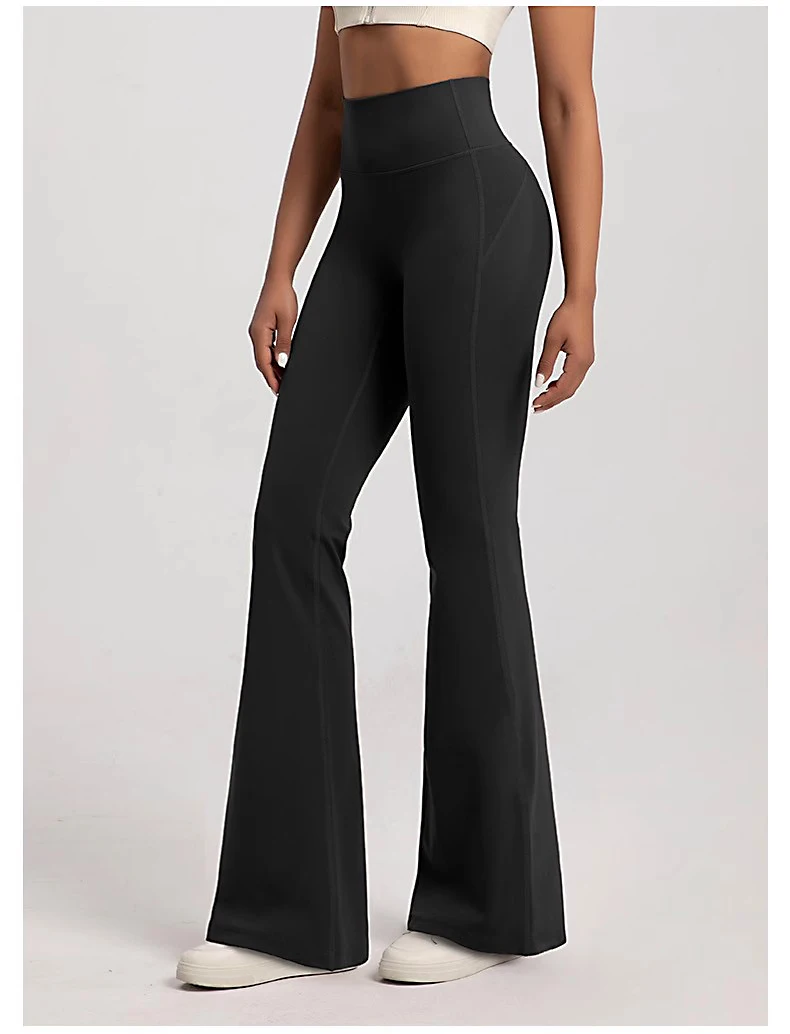 High-Waist Flared Yoga Leggings for Women High-End Wide-Leg Breathable Gym Casual Sports Bottoms 6