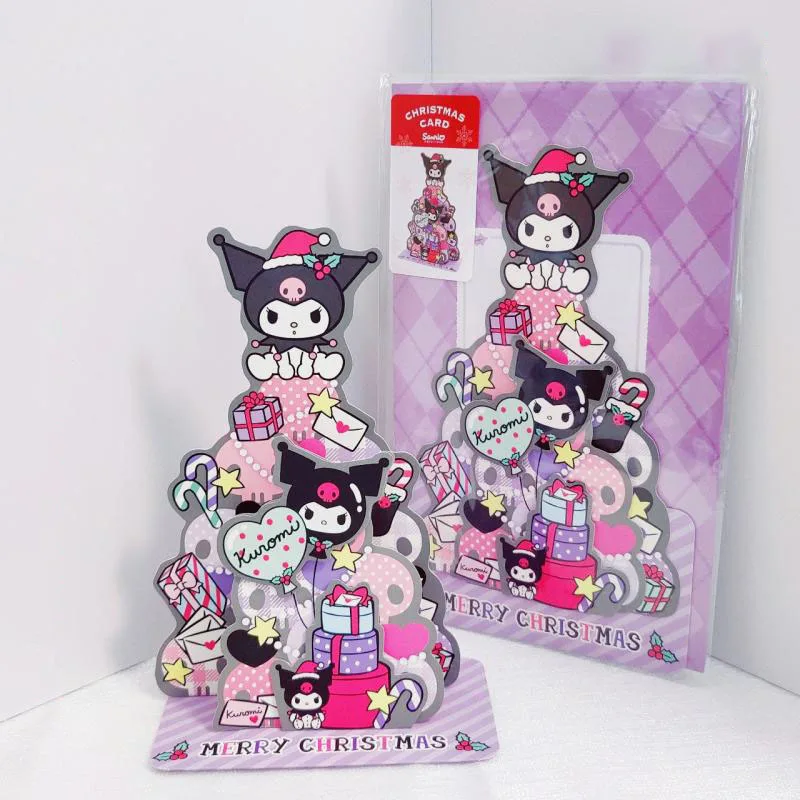 

Sanrio 3D Greeting Card Mymelody Cinnamoroll Christmas Day New Year Vertical Standing Greeting Card Give Gifts To Friends