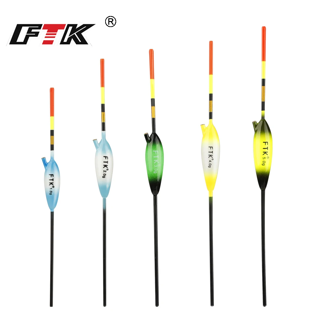 Kit de Flotteurs Coulissants FTK 5 pièces en Bois de Balsa pour la Pêche de la