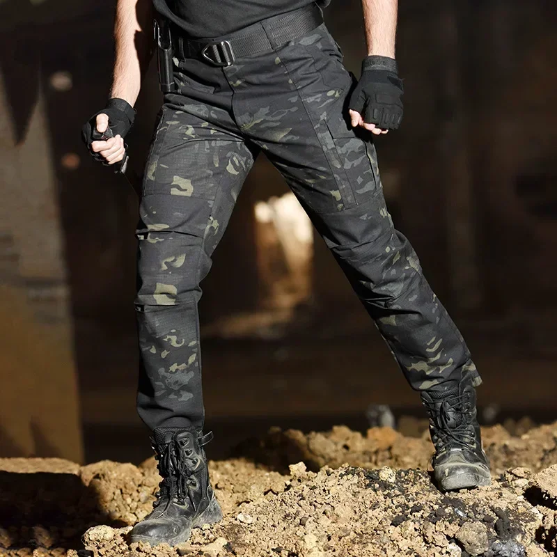 Tactical Pants US Camo Joggers Outdoor Ripstop Cargo Pants Working Clothing Hiking Combat Trousers Men's Streetwear