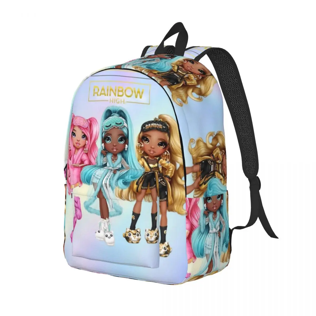 Rainbow High Slumber Party Backpack Middle High College School Student Bookbag Men Women Daypack Outdoor 2