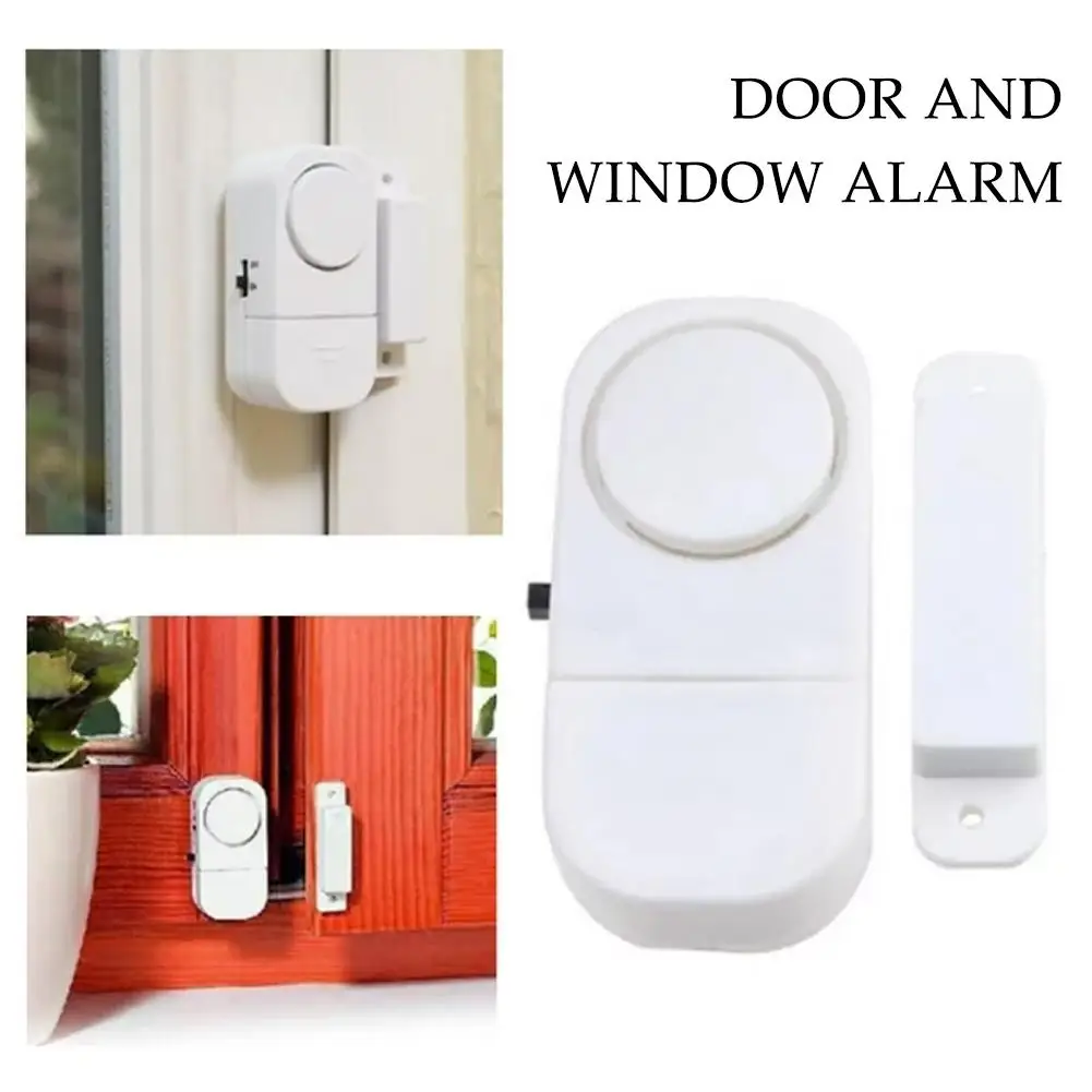 Door Window Wireless Alarm Battery Powered Magnetic Sensor 1Pc Protects Home Or Office