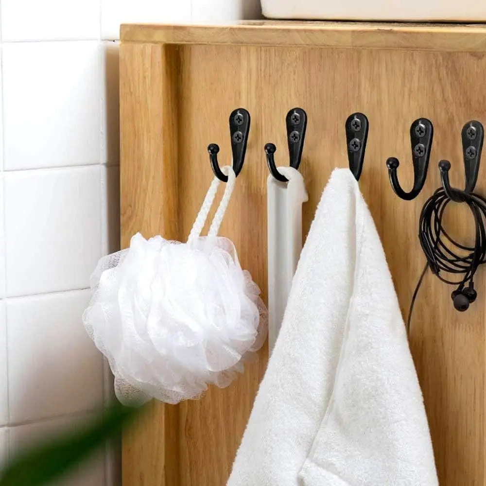 20/1Pcs Small Hook Door Wall Mounted Hooks with Screws for Hanging Coat Bag Robe Towels Keys Kitchen Bathroom Rack Accessories