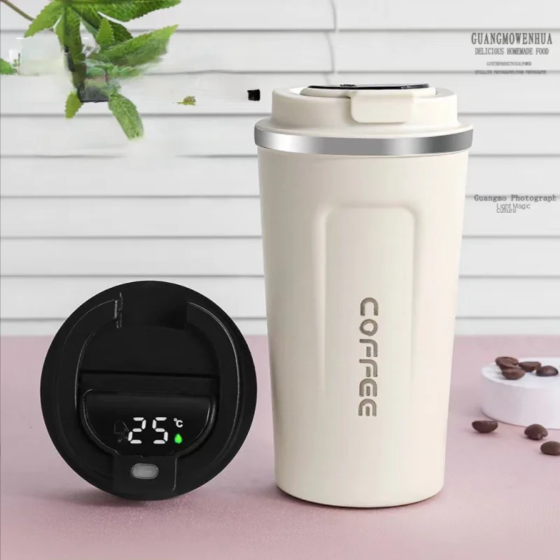 380/510ml Smart Thermos Bottle Travel Coffee Cup LED Temperature